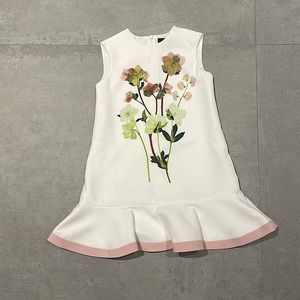 Victoria Beckham Target Girls' Pressed Floral Ruffle Hem Dress Size XS